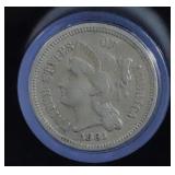 1881 - 3 Cent Nickel