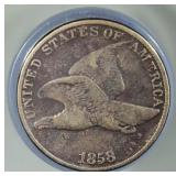 1858 Large Letters Flying Eagle Cent