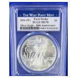 2016-W American Silver Eagle 1st Strike PCGS MS-70