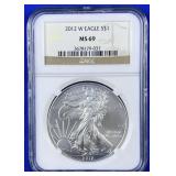 2012-W American Silver Eagle NGC MS-69