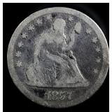 1857-O Seated Liberty Quarter