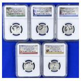 5 -2016-S Silver Nat. Park QTR NGC Graded PF-70