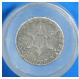 1856 - 3 Cent Silver Trime