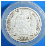 1890-S  Seated Liberty Dime