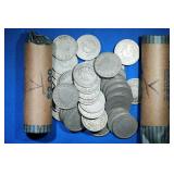 2 Rolls (80) V-Nickels - Various Dates