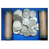 2 Rolls (80) Full Date Buff alo Nickels