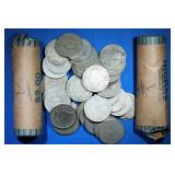 2 Rolls (80) V-Nickels - Various Dates