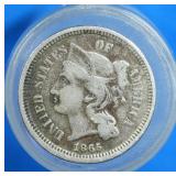 1865 - 3 Cent Nickel