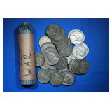 1 -Roll (40) 35% Silver War Nickels