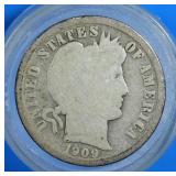 1909-S Barber Dime