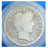 1901-O Barber Dime