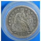 1853 Seated Liberty Dime w/arrows