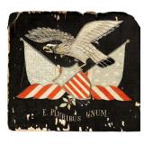 19th c. Embroidered Patriotic Panel
