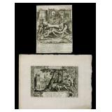 16th c. Engravings, a Pair