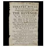 18th c. Theatre Broadside