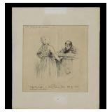 E.W. Kemble Original Pen and Ink Sketch