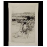 Signed Original Etching, C.A. Platt