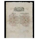 Rare Malta Broadside, 1823
