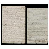 Pair of Quaker Manuscripts