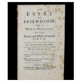 1736, An Essay on Friendship; Or, Aï¿½