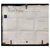 1868 Large Manuscript Vellum Document