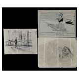 Lot of 3 Pen Sketches