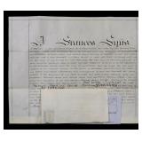 1850 Manuscript Vellum Document