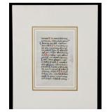 15th c. Manuscript on Vellum