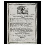 [Slavery] Small 19th c. Broadside
