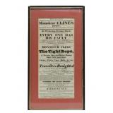19th c. Theatre Broadside, Framed