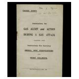 WWI, Rare Pamphlet, Gas Alert