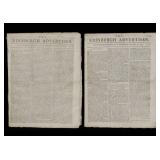 Pair of 18th c. Edinburgh Advertiser