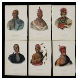 [Native Americana] 6 McKenney & Hall Plates