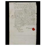 1737 Document with Seal