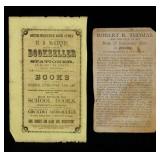 18th-19th c. Bookseller's Broadsides
