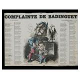 [Napoleon III] 19th c. Hand-Colored Broadside