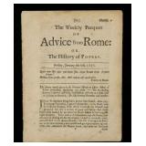 1670s, The Weekly Pacuet of Advice from Rome