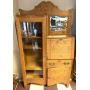 Antique display cabinet w/secretary