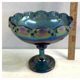 Carnival glass candy dish without lid