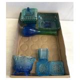 Blue/blue green glassware
