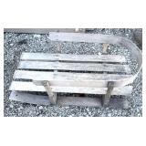 Small wooden snow sled