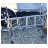 Stainless steel shelving on wheels