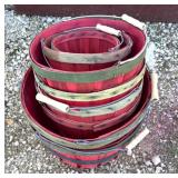 8 woven baskets