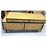 Mid-century dresser/desk combo with vanity mirror