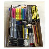 Unopened markers and sharpies