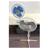 Two oscillating fans