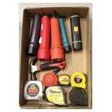 Tape measures/small hammer/flashlight