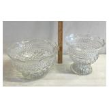 Two glassware bowls