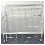 Vintage metal full size headboard/footboard