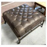ottoman w/storeagerack  under w/wheels